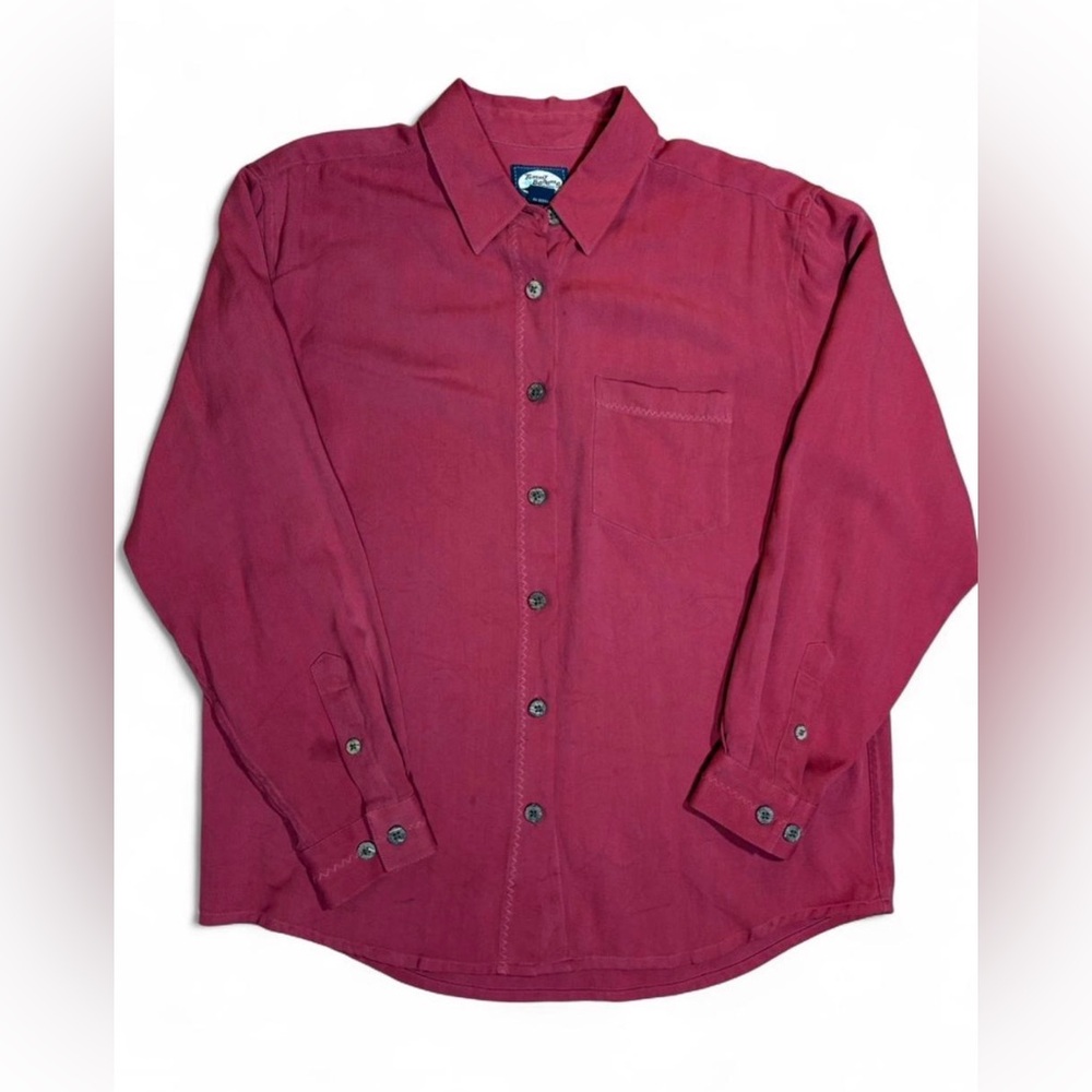 Tommy Bahama 100% Silk Faded Red Western Button Up (Men’s? M) cowboy outdoor